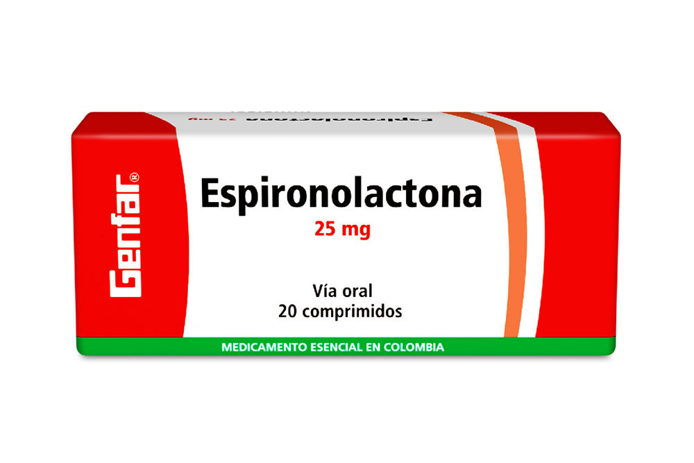 Espironolactona 25 mg Caja Con 20 Comprimidos