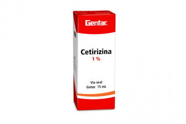 Cetrizina 1 % Gotas Caja Con Frasco Con 15 mL