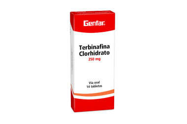 Terbinafina Clorhidrato 250 mg Caja Con 14 Tabletas