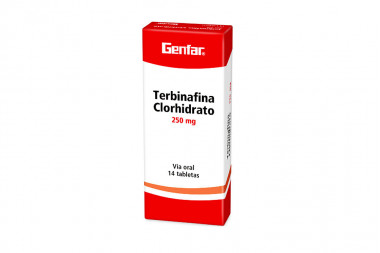 Terbinafina Clorhidrato 250 mg Caja Con 14 Tabletas