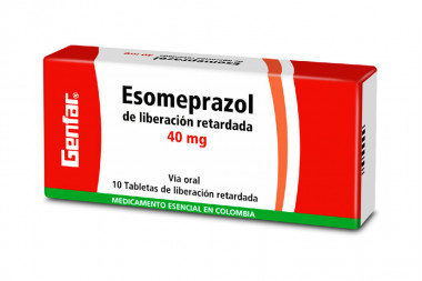 Esomeprazol 40 mg Caja Con 10 Tabletas de Liberación Retardada