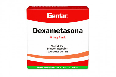 dexametasona 4 mg / ml caja con 10 ampolla de 1 ml
