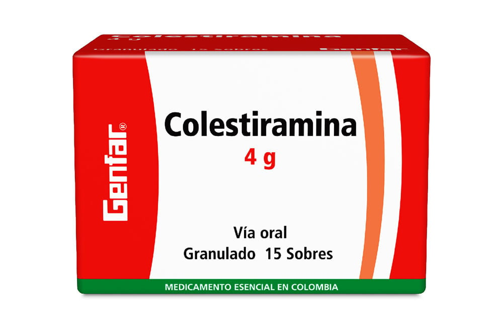 Colestiramina 4 g Caja x 15 Sobres - Genfar