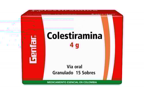 Colestiramina 4 g Caja x 15 Sobres - Genfar
