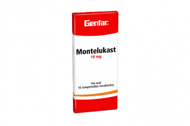 Montelukast 10 mg Caja Con 30 Comprimidos Recubiertos