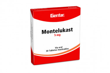 Montelukast 5 mg Caja Con 30 Comprimidos Masticables