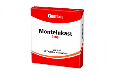 Montelukast 5 mg Caja Con 30 Comprimidos Masticables