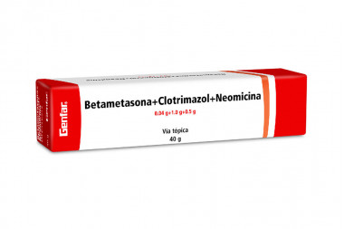 Betametasona + Clotrimazol + Neomicina 0.04 / 1.0 / 0.5 g Caja Con Tubo