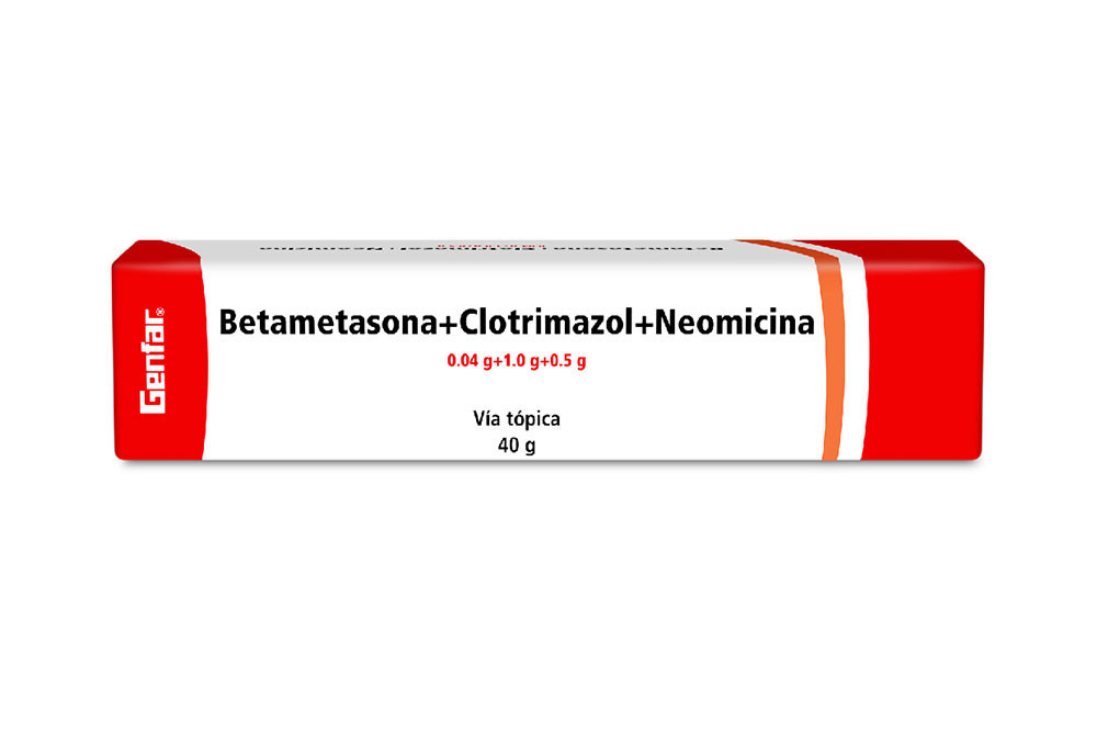 Betametasona + Clotrimazol + Neomicina 0.04 / 1.0 / 0.5 g Caja Con Tubo
