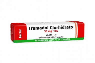 Tramadol Clorhidrato 50 mg Caja x 1 Ampolla Solución Inyectable – Analgésico