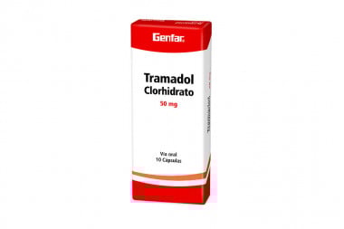 Tramadol Clorhidrato 50 Mg Caja Con 10 Cápsulas - Genfar