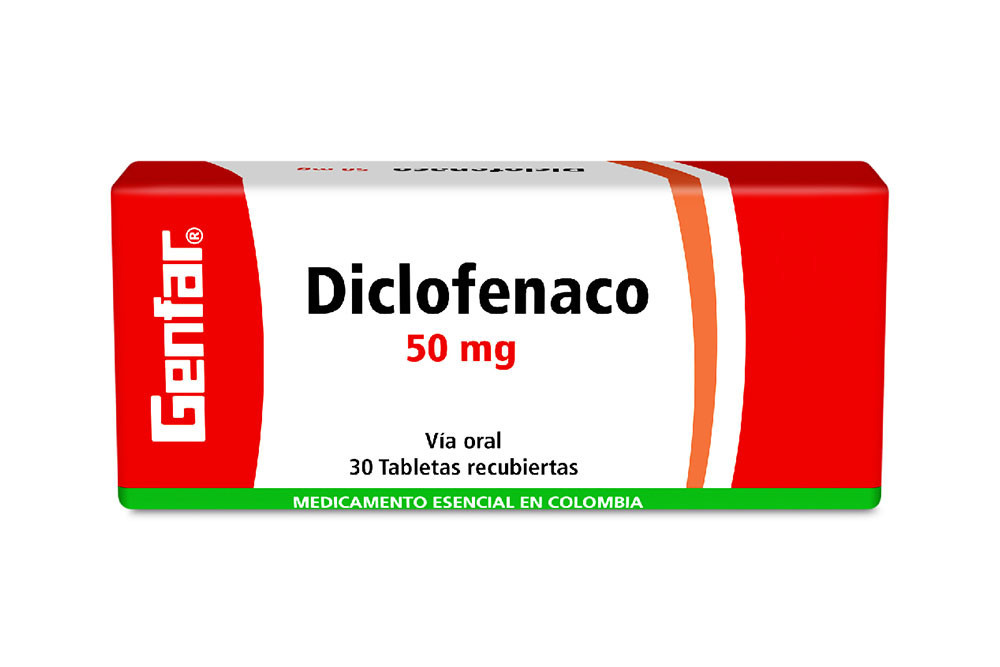 Diclofenaco 50 mg Caja Con 30 Tabletas Recubiertas - Genfar