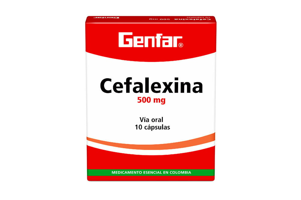 Cefalexina 500 mg Caja Con 10 Cápsulas