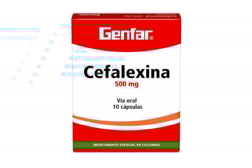 Cefalexina 500 mg Caja Con 10 Cápsulas