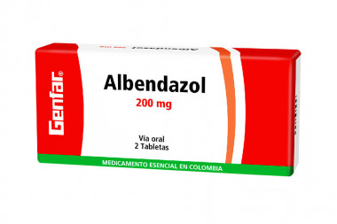 Albendazol 200 mg Caja 2 Tabletas – antihelmínticos