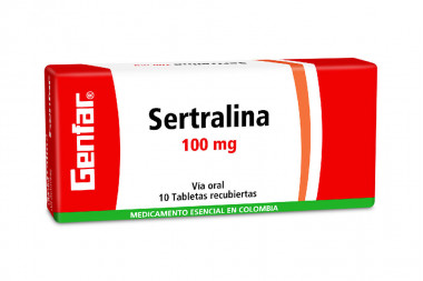 Sertralina 100 mg Caja Con 10 Tabletas Recubiertas