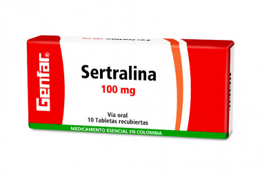 Sertralina 100 mg Caja Con 10 Tabletas Recubiertas