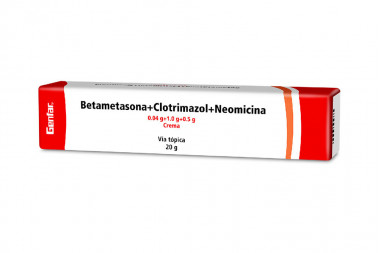 Crema Betametasona + Clotrimazol + Neomicina En Crema 0.04 / 1.0 / 0.5 g Caja Con Tubo Con 20 g