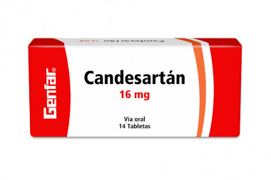 Candesartán 16 mg Caja Con 14 Tabletas