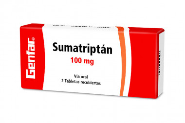Sumatriptán 100 mg Caja Con 2 Tabletas Recubiertas