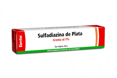 Sulfadiazina De Plata En Crema 1 % Caja Con Tubo Con 30 g
