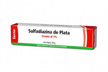Sulfadiazina De Plata En Crema 1 % Caja Con Tubo Con 30 g