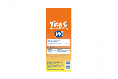 Vita C 500 g Caja Con 100 Tabletas Masticables - Sabor A Naranja 