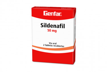 Sildenafil 50 mg Caja Con 2 Tabletas Recubiertas - Genfar