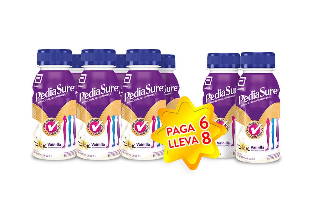 PediaSure Líquido Pague 6 Lleve 8 Empaque Con 8 Frascos Con 237 mL C/U