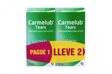 Carmelub Tears 2 Cajas Con 1 Frascos Con 15 mL C/U