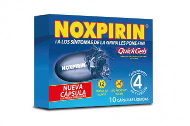 Noxpirin Quickgels  500 / 30 / 5 / 10 mg Caja Con 10 Cápsulas De Gelatina Blanda