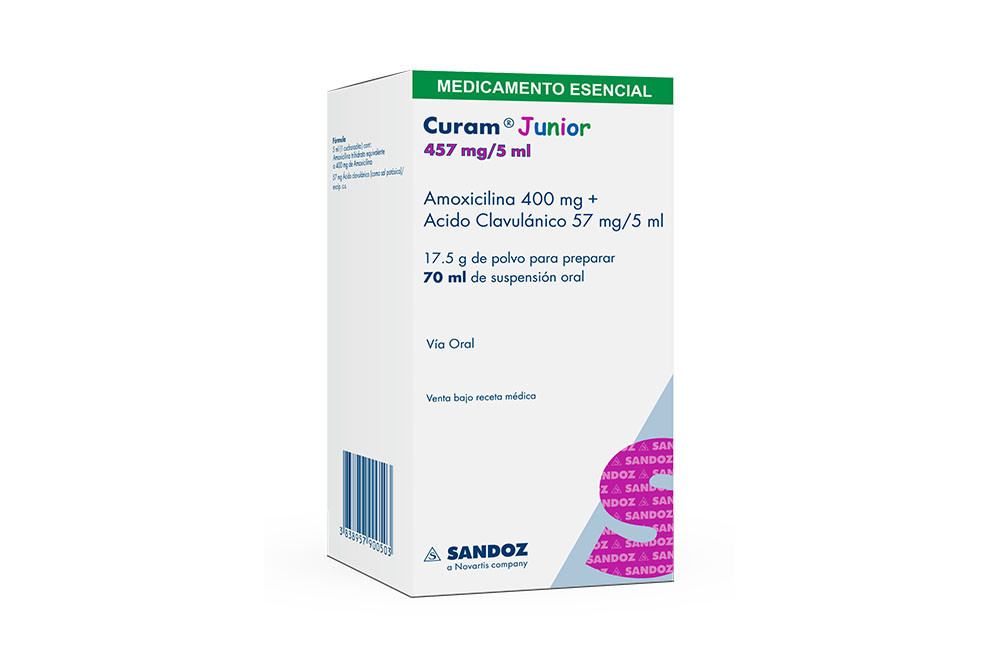 Curam Junior 457 mg/5 ml Caja Con Frasco Con 70 mL Suspensión Oral 
