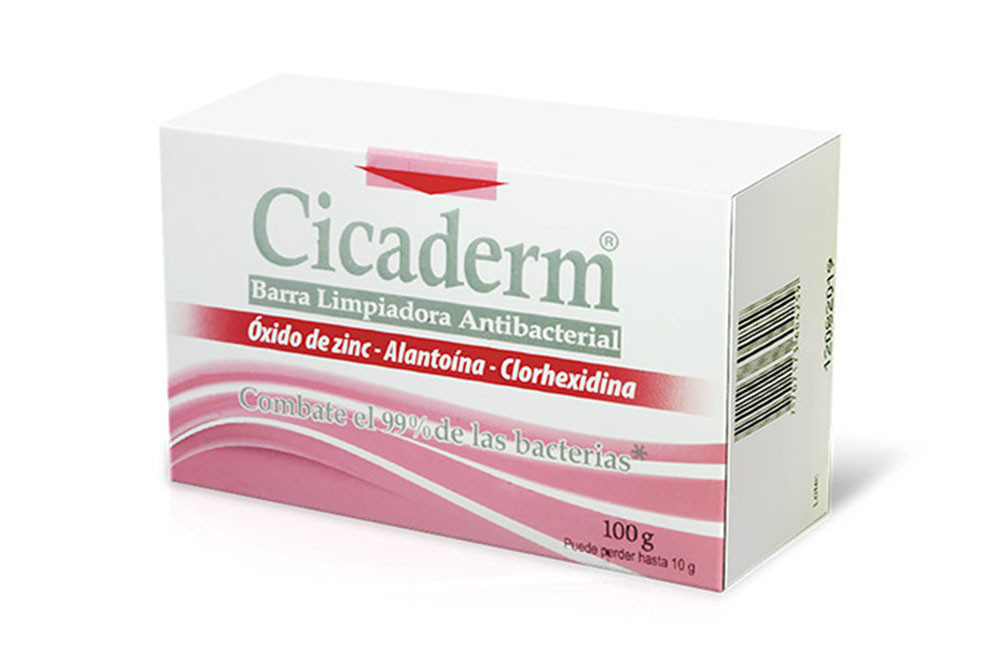 BARRA LIMPIADORA ANTIBACTERIAL CICADERM Jabon Cicaderm Barra Limpiadora Antibacterial Caja Con 100 G