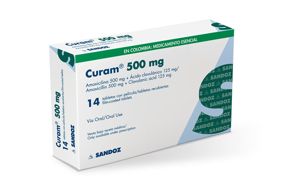 Curam 500 mg Caja Con 14 Tabletas Recubiertas