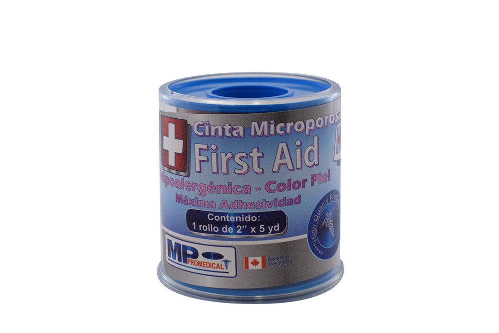Cinta Microporosa First Aid Color Piel  Empaque Con 1 Rollo De 2” x 5 yd