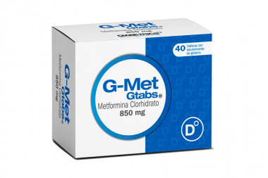 G Met G 850 mg Caja Con 40 Tabletas Recubiertas
