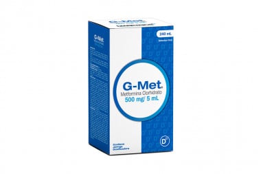 G-Met 500 mg/5 mL Solución Oral Frasco Con 240 mL