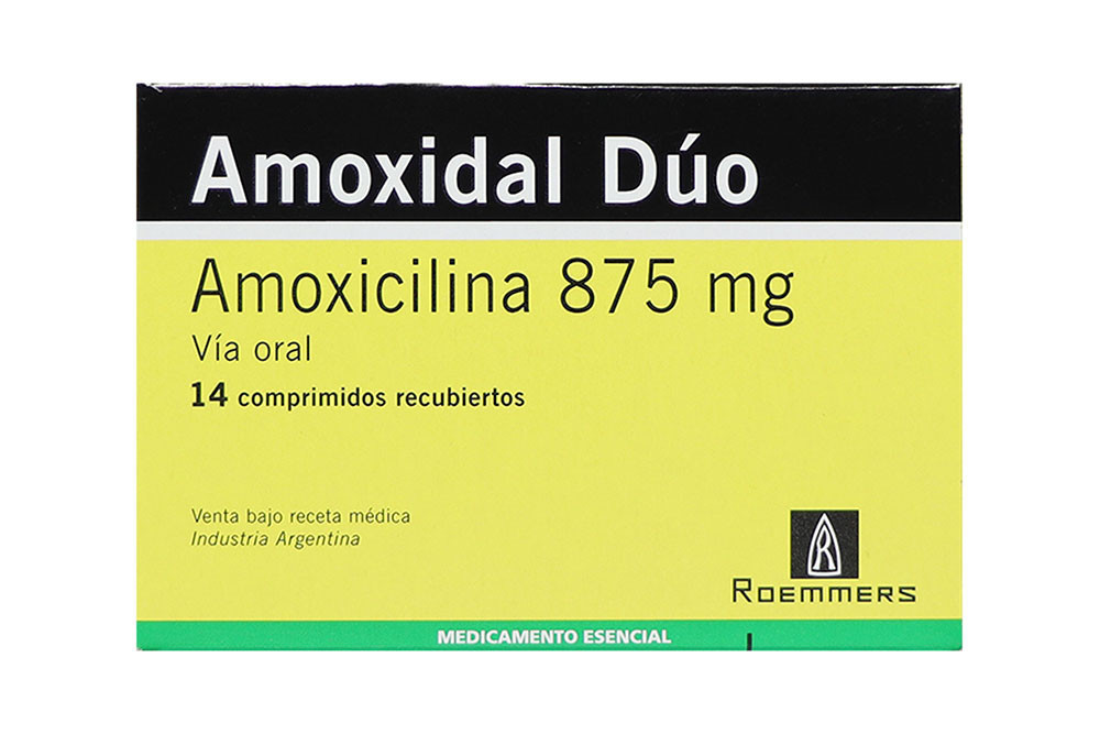 Amoxidal Dúo 875 mg Caja Con 14 Comprimidos Recubiertos