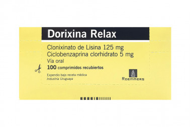 Dorixina Relax 125 / 5 mg Caja Con 100 Comprimidos Recubiertos