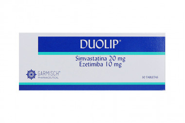 Duolip 20 / 10 mg Caja Con 30 Tabletas