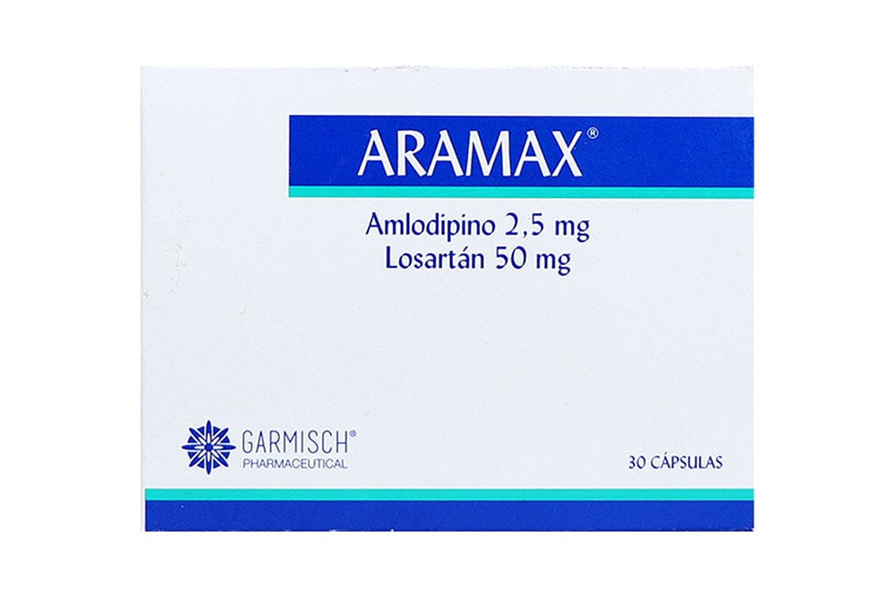 Aramax 2,5 / 50 mg Caja Con  30 cápsulas