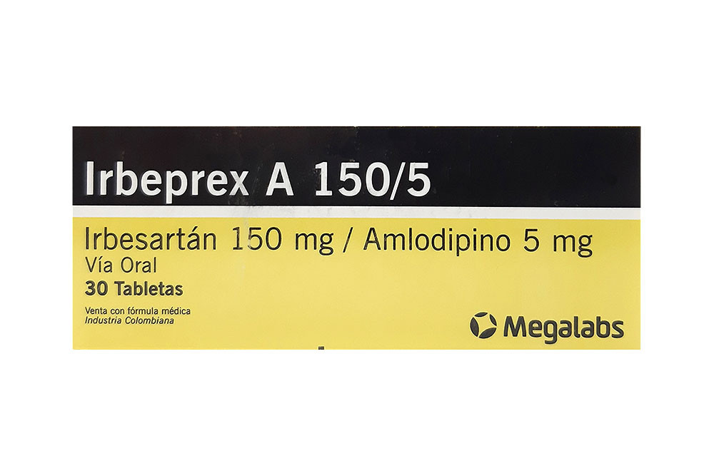 Irbeprex A 150 mg / 5 mg Caja Con 30 Tabletas 