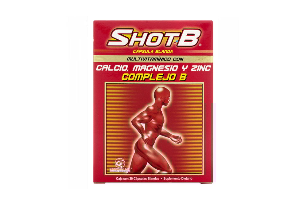 ShotB Complejo B Caja Con 30 Cápsulas Blandas ShotB Complejo B Caja Con 30 Cápsulas Blandas