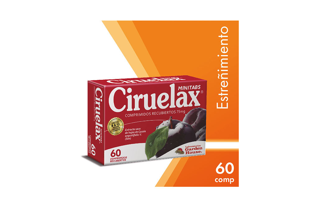 Laxante Ciruelax 75 mg Minitabs Caja Con 60 Comprimidos Recubiertos