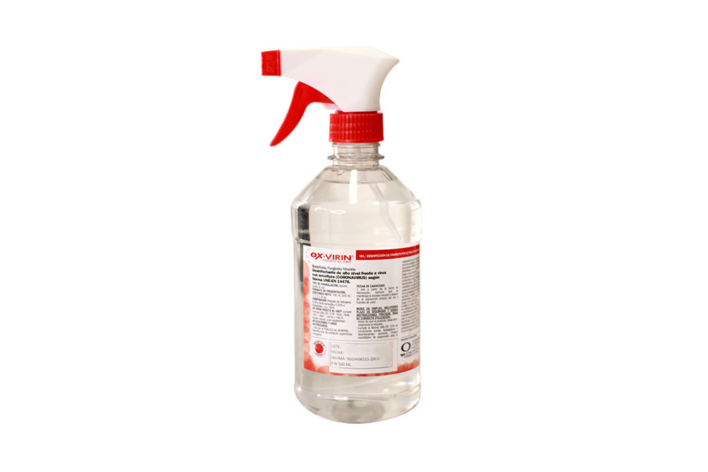 DESINFECTANTE DE ALTO NIVEL OX-VIRIN Desinfectante Ox-Virin De Alto Nivel Frasco Spray Con 500 Ml