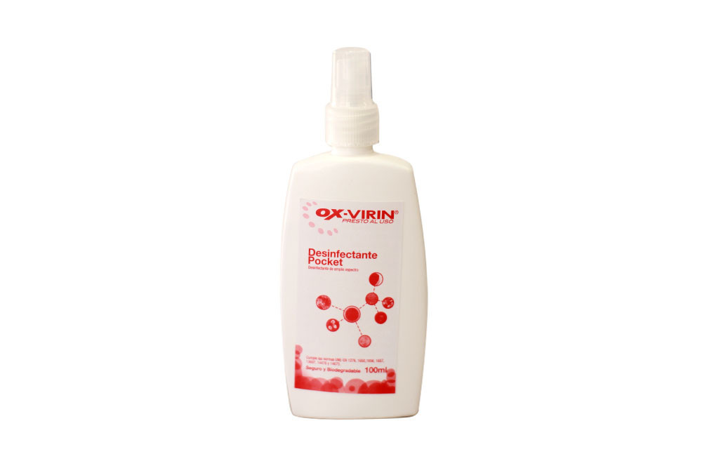 DESINFECTANTE DE ALTO NIVEL OX-VIRIN Desinfectante Ox-Virin De Alto Nivel Frasco En Spray Con 100 Ml