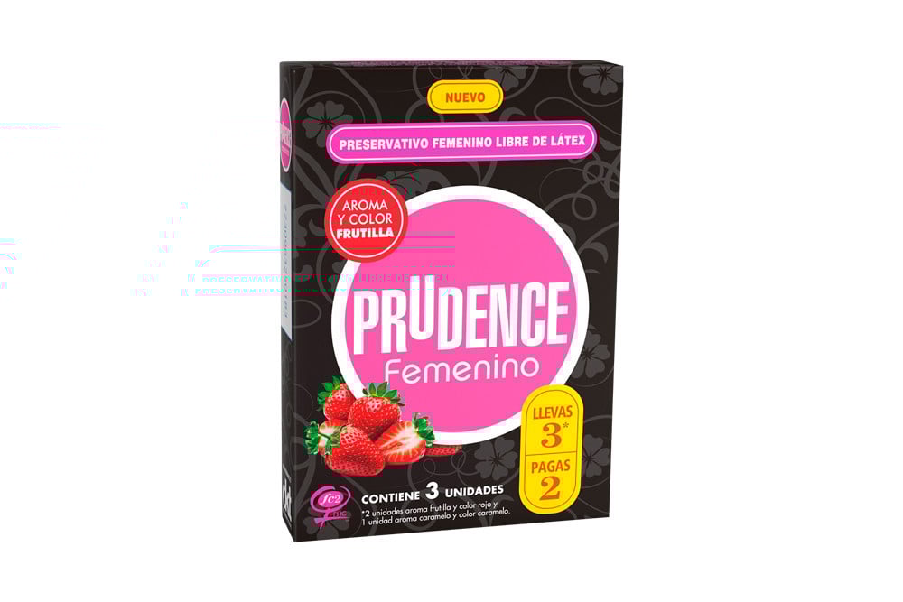 OF. PRESERVATIVOS (CONDONES) PRUDENCE FEMENINO FC2 Condones Femeninos Prudence Con 3 Unidades