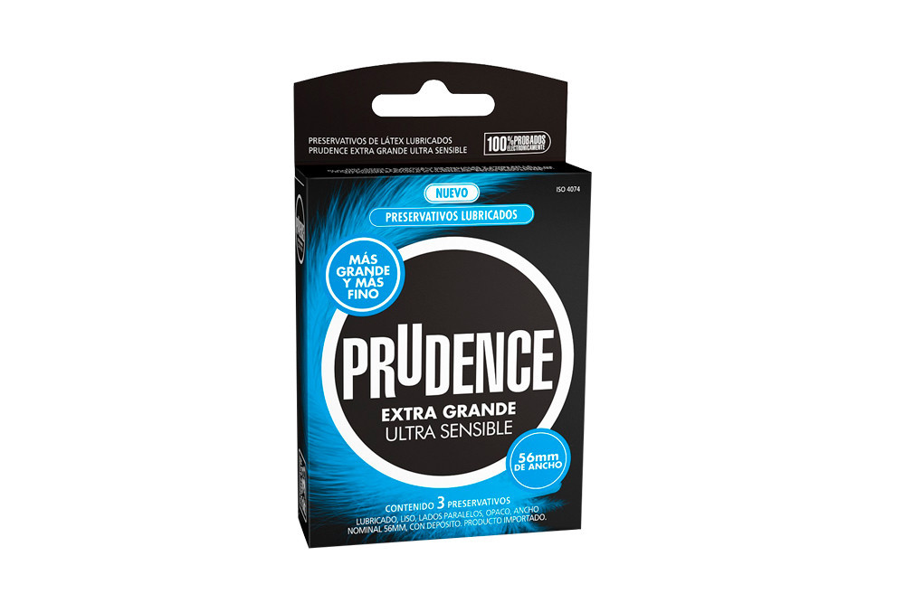 Condones Prudence Extra Grande Caja Con 3 Unidades