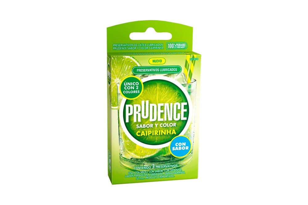 PRESERVATIVOS (CONDONES) PRUDENCE Condones Prudence Caipirinha Caja Con 3 Unidades
