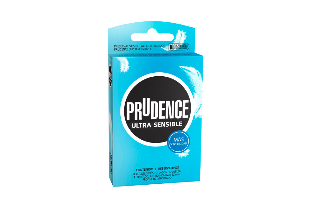 PRESERVATIVOS (CONDONES) PRUDENCE Condones Prudence Ultra Sensible Caja Con 3 Unidades